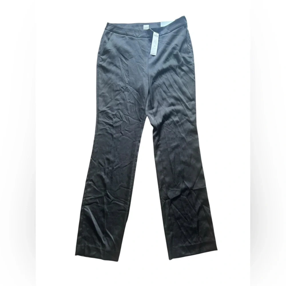 Chico’s Flex Waist Modern Tailored Satin Classic Pant Black